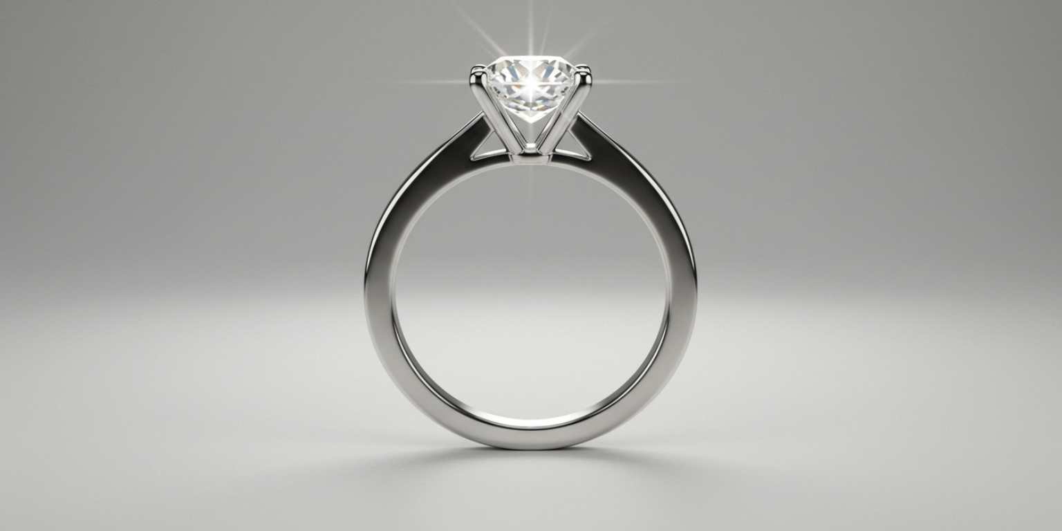 A ring animation with crisp prongs and restrained sparkle