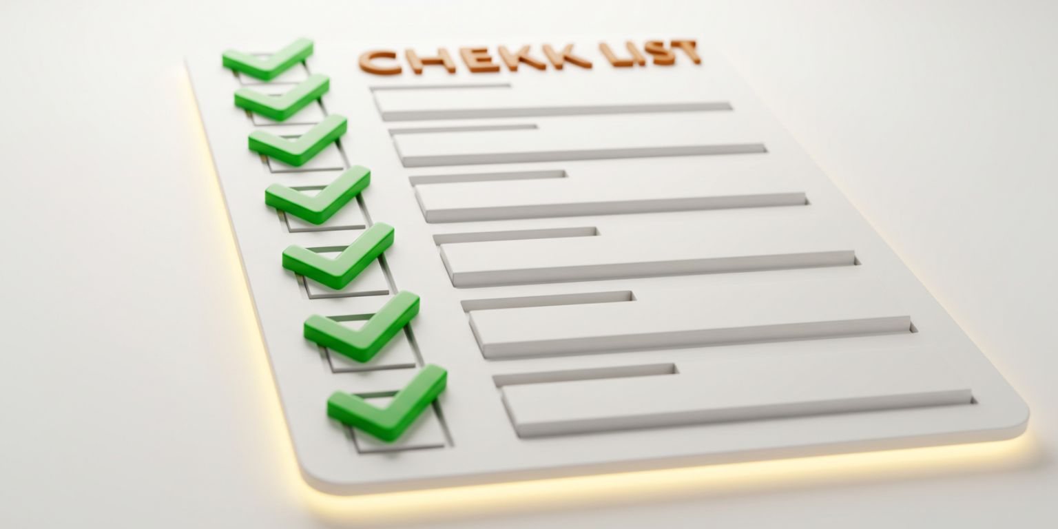 Checklist graphic with each item ticked
