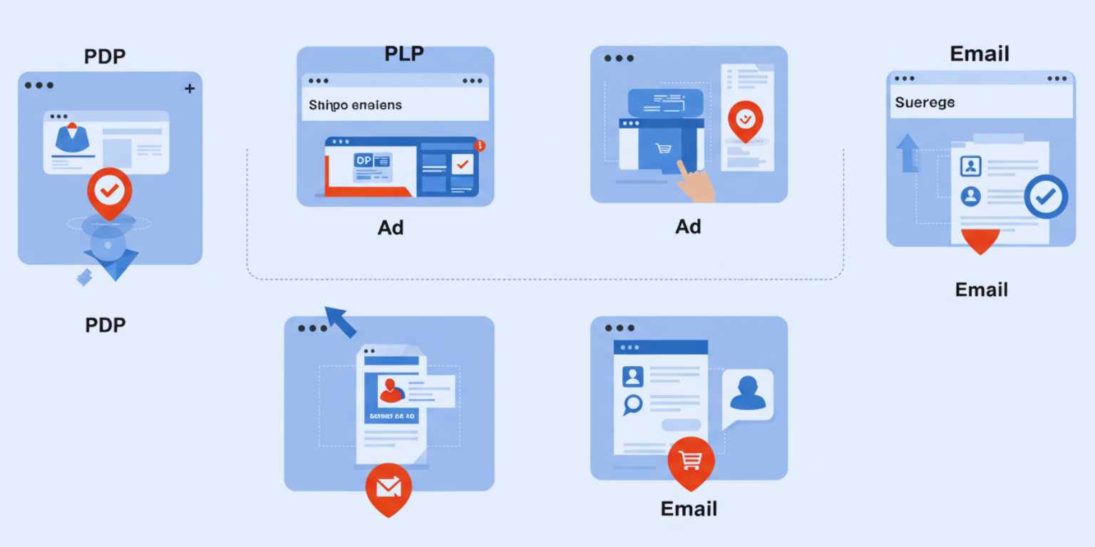 Grid-showing-PDP-PLP-ad-and-email-placements-with-a-small-animated-badg