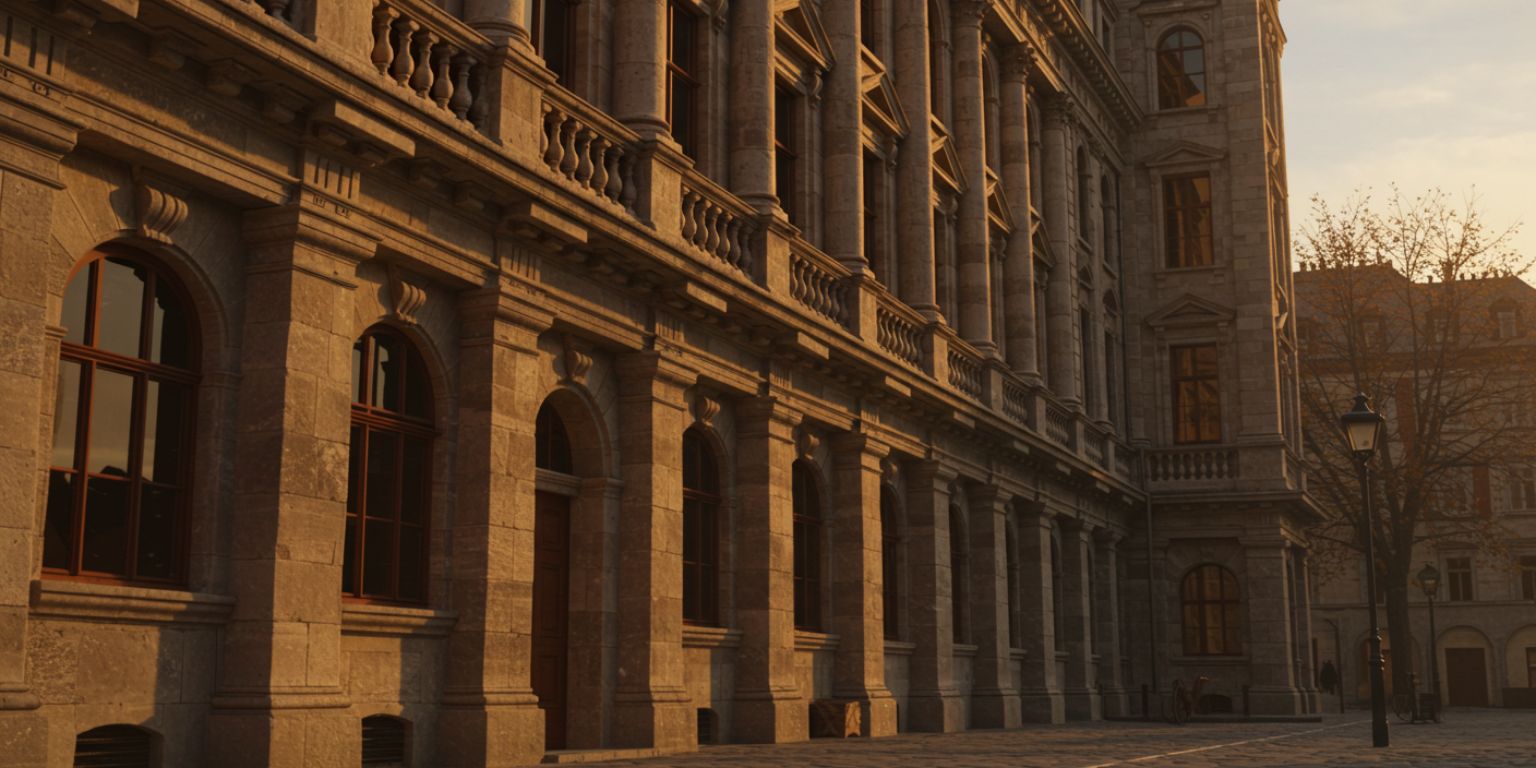 Historic facade animation with straight verticals and a clean reveal