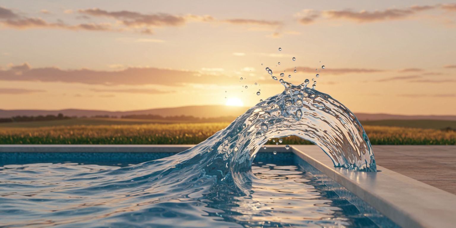 Pool animation pushing toward the waterline and horizon.