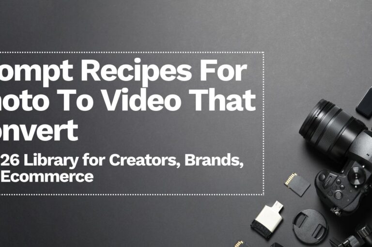 Prompt Recipes for Photo to Video That Convert A 2026 Library for Creators Brands and Ecommerce