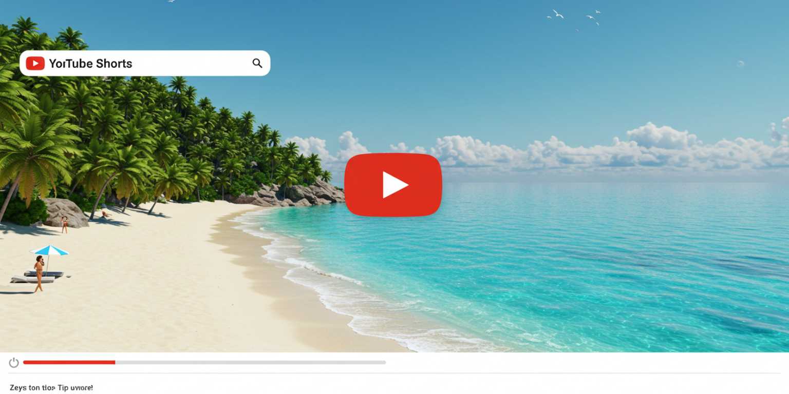 Shorts interface with an animated scenic push-in under a tip overlay