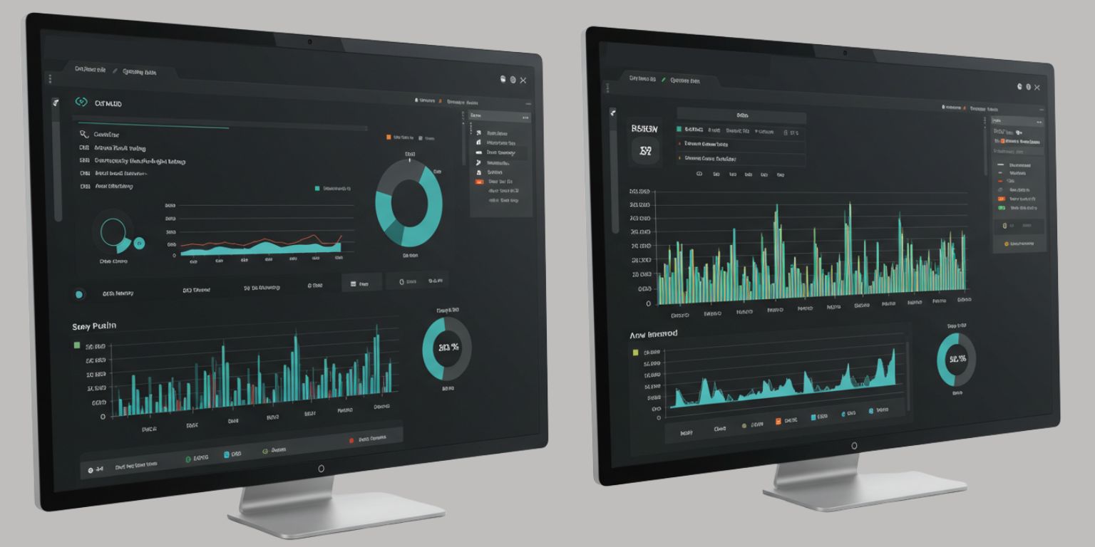 Split screen showing a static dashboard screenshot and an animated version